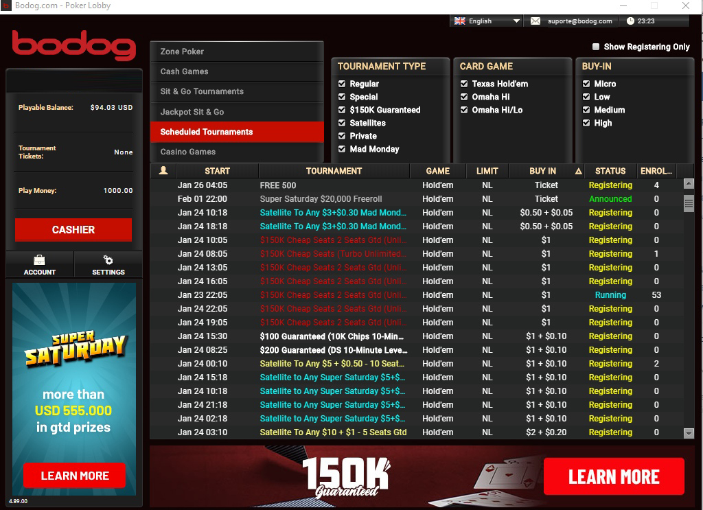 bodog poker usa in michigan